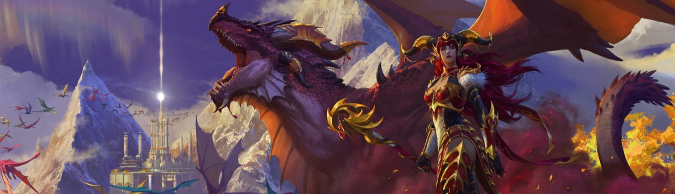 Alexstrasza and Thaldraszus in the background